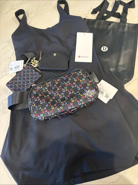lululemon athletica Handbags - 🔥lululemon Align Dress Sz 4 + Belt Bag + Dual Pouch Wristlet + Gift Bag 🌈 RARE!!
